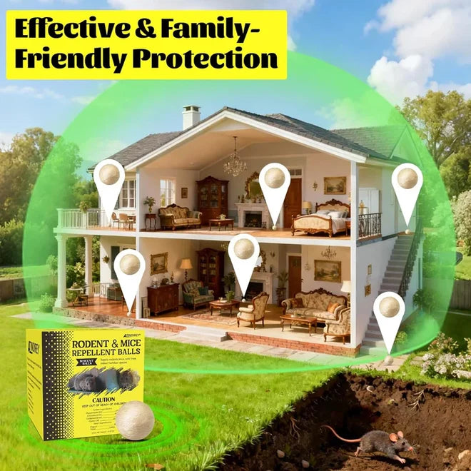 Rodent & Mice Repellent Balls – Long-Lasting Scent (Pack of 15)