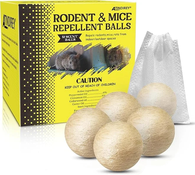 Rodent & Mice Repellent Balls – Long-Lasting Scent (Pack of 15)