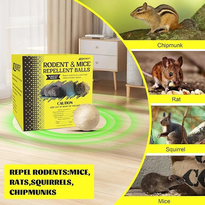 Rodent & Mice Repellent Balls – Long-Lasting Scent (Pack of 15)