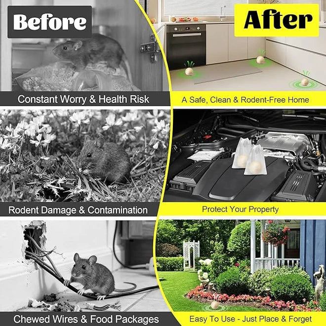 Rodent & Mice Repellent Balls – Long-Lasting Scent (Pack of 15)