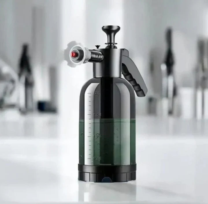2L Hand Pump Foam Car Wash Sprayer – Air Pressure Cleaning & Gardening Spray Bottle