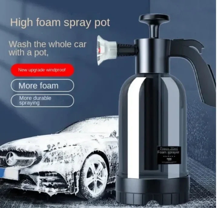 2L Hand Pump Foam Car Wash Sprayer – Air Pressure Cleaning & Gardening Spray Bottle