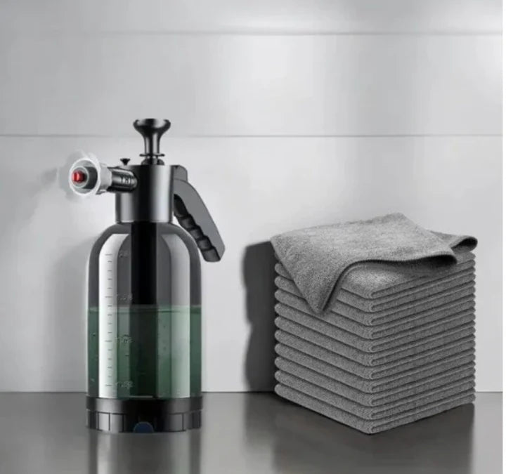 2L Hand Pump Foam Car Wash Sprayer – Air Pressure Cleaning & Gardening Spray Bottle